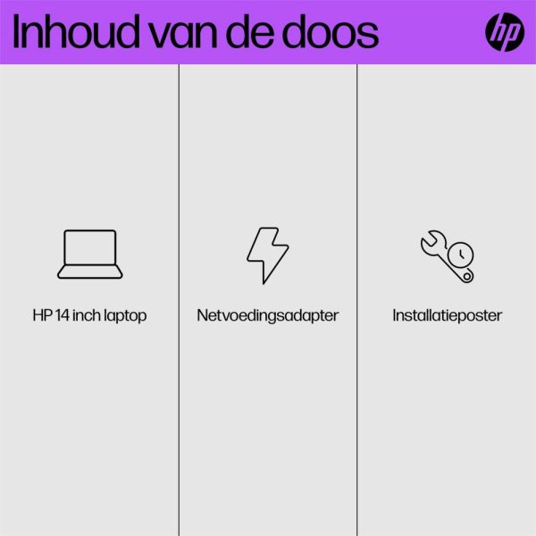 HP 14-EM0630ND 14.0 F-HD RYZEN 3 7320 / 8GB / 256GB / W11Hs REFURBISHED - Afbeelding 14