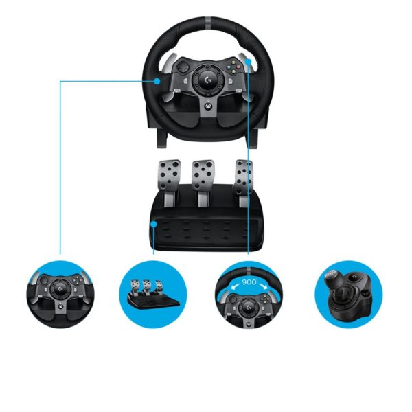 Logitech G G920 Driving Force Zwart USB 2.0 Stuurwiel + pedalen Analoog/digitaal PC, Xbox One, Xbox Series S, Xbox Series X - Afbeelding 6