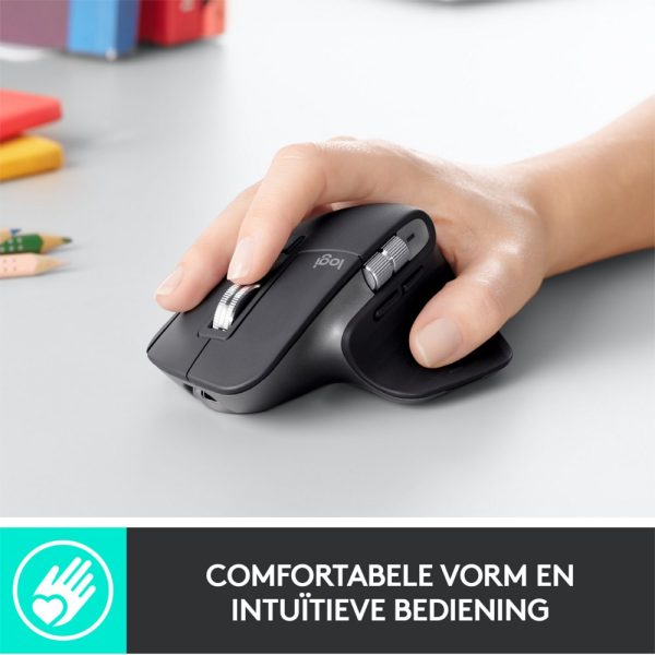 Logitech MX Master 3 | Draadloze Muis | RF-Draadloos + Bluetooth | 4000 DPI | Grijs - Afbeelding 12