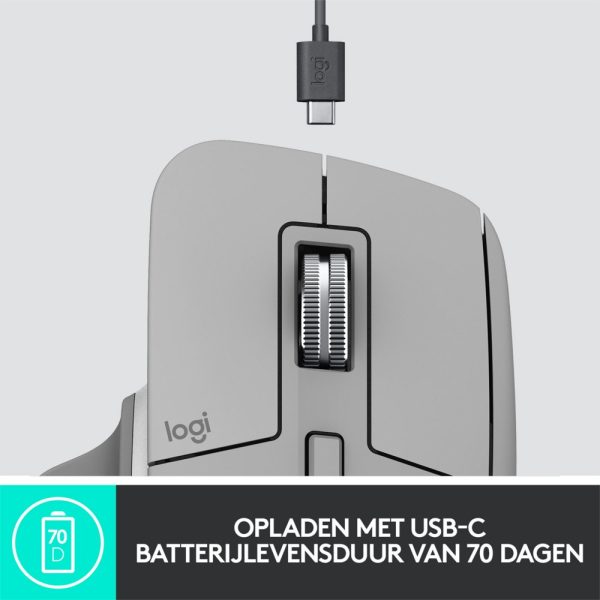 Logitech MX Master 3 | Draadloze Muis | RF-Draadloos + Bluetooth | 4000 DPI | Grijs - Afbeelding 17