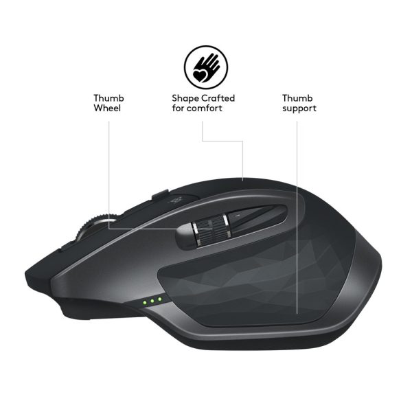 Logitech MX Master 2S | Draadloze Muis | RF-Draadloos + Bluetooth | 4000 DPI | Grafiet - Afbeelding 7