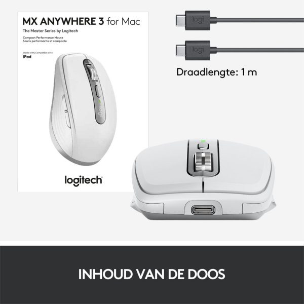 Logitech MX Master 3 Anywhere Wireless Mouse White - Afbeelding 8