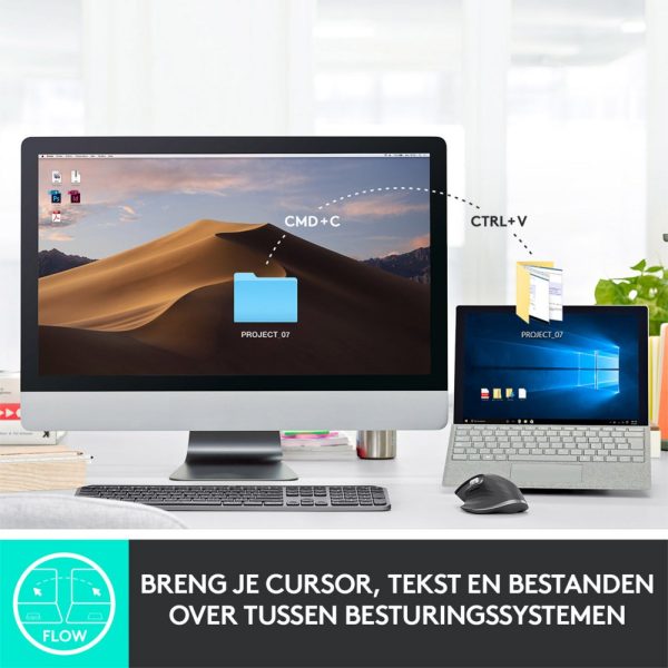 Logitech MX Master 3 | Draadloze Muis | RF-Draadloos + Bluetooth | 4000 DPI | Grijs - Afbeelding 13