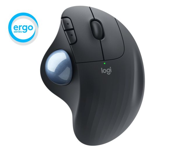 Logitech M575 Ergo Trackball | Ergonomische Draadloze Muis | RF-Draadloos + Bluetooth | 2000 DPI | Grafiet - Afbeelding 3