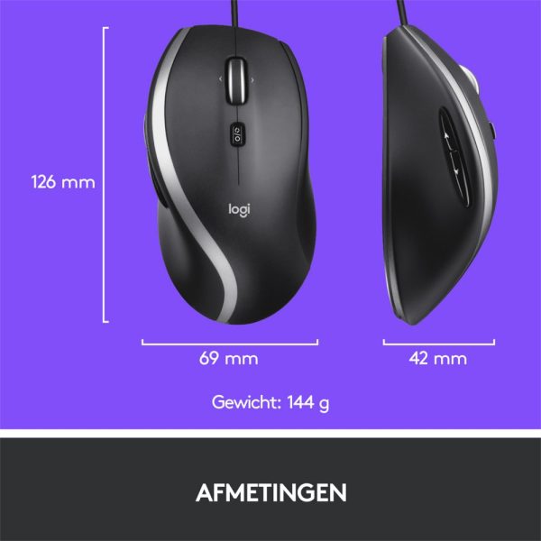 Logitech M500s Advanced | Bedrade Muis | USB-A | 4000 DPI | Zwart/Zilver - Afbeelding 7