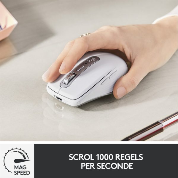Logitech MX Master 3 Anywhere Wireless Mouse White - Afbeelding 3