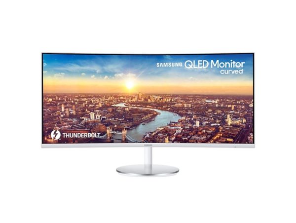 MON Samsung (34") 3440 x 1440 UW Quad HD QLED Zilver, Wit