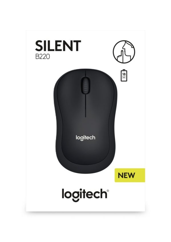 Logitech B220 Silent | Draadloze Muis | Links- en Rechtshandig | RF | 1000 DPI | Zwart - Afbeelding 3
