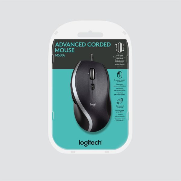 Logitech M500s Advanced | Bedrade Muis | USB-A | 4000 DPI | Zwart/Zilver - Afbeelding 9