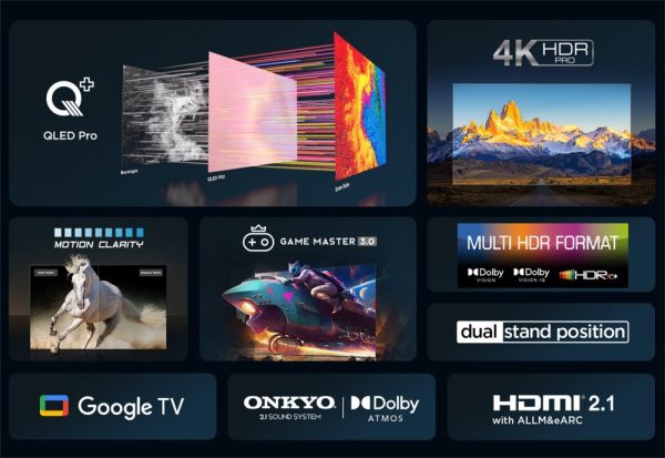 TCL 85C69B 85" | 4K Ultra HD QLED Smart TV | Google TV + Wifi | Dolby Vision | Quantum Dot met Levendige Kleuren | 60Hz - Afbeelding 10