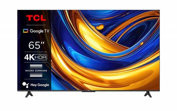 TCL 65P69B 65" | 4K Ultra HD LED Smart TV | Wifi + Google TV | HDR10 voor Realistische Kleuren en Details | Stijlvol Ontwerp | 60Hz