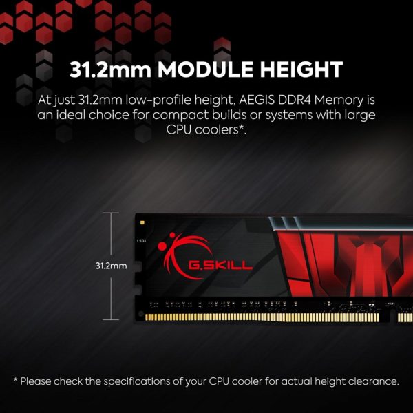 G.Skill Aegis | 1x16GB DDR4 | 3200MHz | DIMM | CL16 | Geheugenmodule | RAM - Afbeelding 3